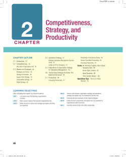 Chapter 2 - Competitiveness, Strategy, and Productivity