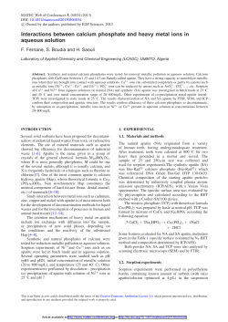 Interactions between calcium phosphate and heavy metal ions in