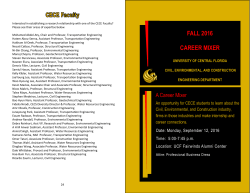 Fall 2016 program - UCF CECE - University of Central Florida