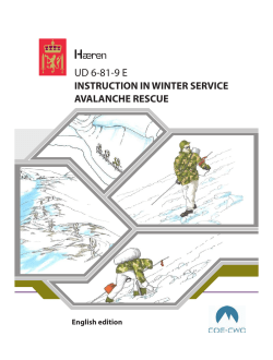 UD6-81-9E - Instruction in winter service - Avalanche
