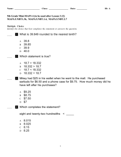 1 What is 39.849 rounded to the nearest tenth?