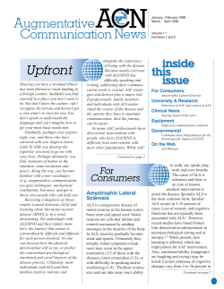 Amyotrophic Lateral Sclerosis - Augmentative Communication, Inc.