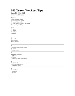 100 Travel Workouts - CrossFit West Hills