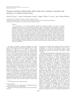 Nutrient enrichment differentially affects body sizes of primary