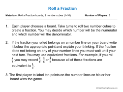 Roll a Fraction - K-5 Math Teaching Resources