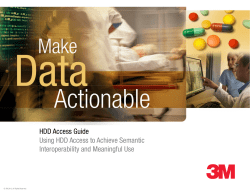 HDD Access Guide Using HDD Access to Achieve Semantic