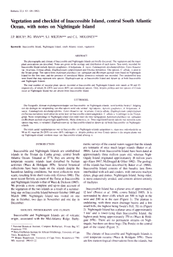 Vegetation and checklist of Inaccessible Island, central