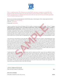example contract here - Universal Orlando Resort
