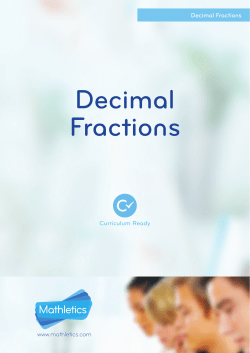 Decimal Fractions - LesleyCarruthers
