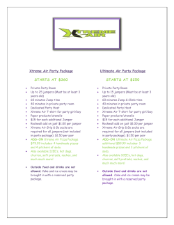 Xtreme Air Party Package STARTS AT $360 Ultimate Air Party