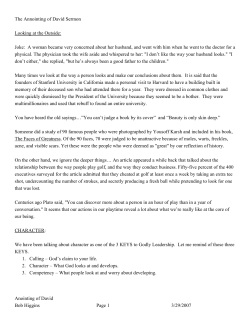 The Annointing of David Sermon