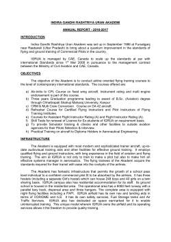INDIRA GANDHI RASHTRIYA URAN AKADEMI ANNUAL REPORT