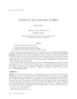 Passive Transport EnBio