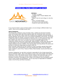 Torres del Paine Big Circuit - Andes Mountain Expediciones