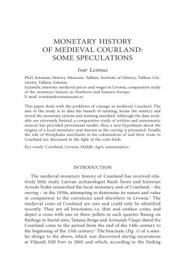 monetary history of medieval courland: some speculations