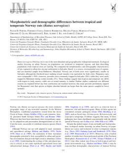 Morphometric and demographic differences between tropical and