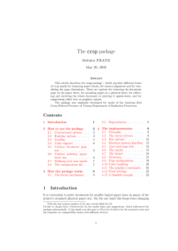 The crop package