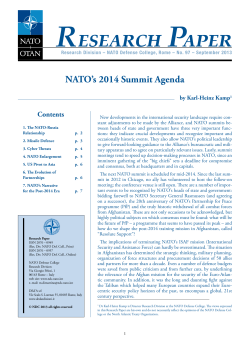NATO`s 2014 Summit Agenda - The Institute for European Studies