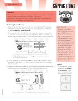 Ideas for Home &bull; To practice subtracting tenths, play this game with