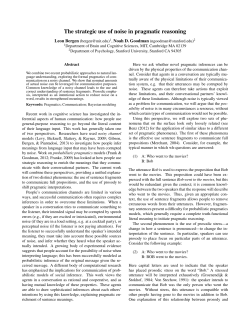 The strategic use of noise in pragmatic reasoning