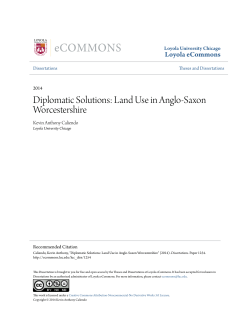 Diplomatic Solutions: Land Use in Anglo