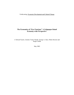The Economics of &ldquo;Eco-Tourism:&rdquo; A Galapagos Island Economy