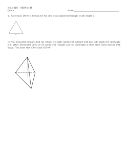 Math 2205 - SERCalc II Quiz 4 Name: 1.(3 points)(a) Derive a