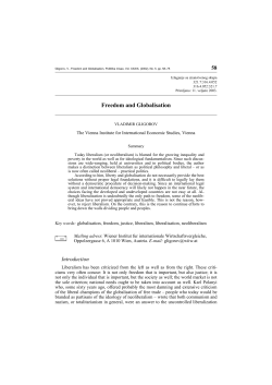 Freedom and Globalisation