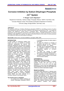 Corrosion Inhibition by Sodium Dihydrogen Phosphate