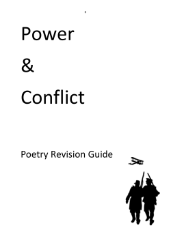 Poetry Revision Guide - Greenacre Academy Trust
