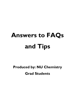 Answers to FAQs and Tips