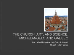 the church, art, and science: michelangelo and galileo