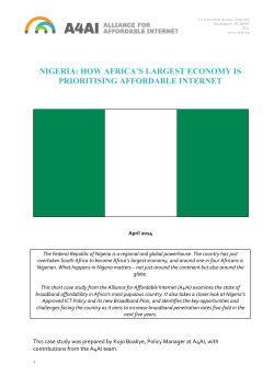 NIGERIA: HOW AFRICA`S LARGEST ECONOMY IS PRIORITISING