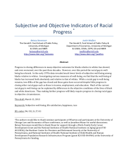 Subjective and Objective Indicators of Racial Progress