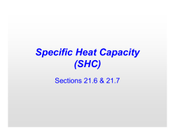 Specific Heat Capacity (SHC)