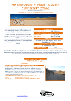 5 Day Desert Cycling