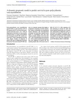 A dynamic prognostic model to predict survival in post&ndash;polycythemia