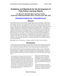 Guidelines and Standards for the Development of Fully Online