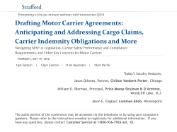 Drafting Motor Carrier Agreements