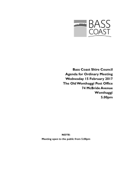 Agenda - Bass Coast Shire Council