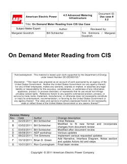 On Demand Meter Reading from CIS