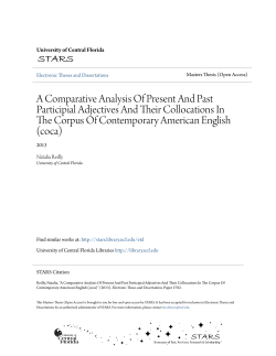 A Comparative Analysis Of Present And Past Participial