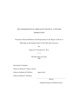 THE CONSEQUENCES OF AMBIVALENT POLITICAL ATTITUDES