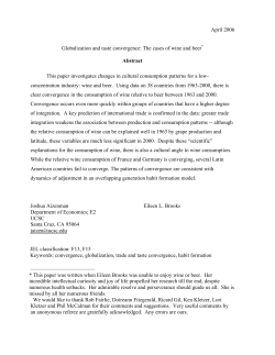 Globalization and taste convergence: The cases of wine and beer