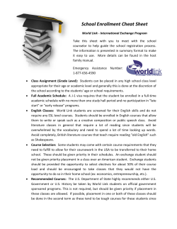 School Enrollment Cheat Sheet