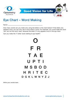 Good Vision for Life - Eye Chart