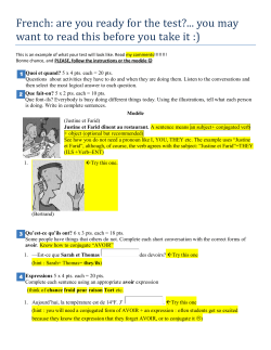 French: are you ready for the test?... you may want to read this