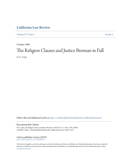 The Religion Clauses and Justice Brennan in Full