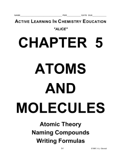 5. Atoms and Molecules