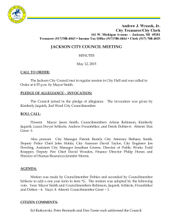 Andrew J. Wrozek, Jr. City Treasurer/City Clerk